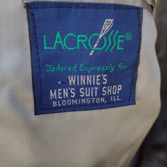 Men's Classic vintage Green Wool gabardine blazer 46 regular Lacrosse - Picture 12 of 14